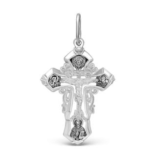 Крест из серебра с частичным чернением - 4,5 см