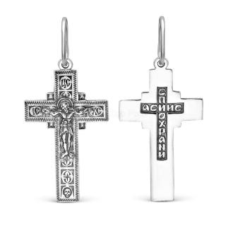 Крест из чернёного серебра - 3,5 см