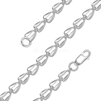 Браслет из серебра родированный