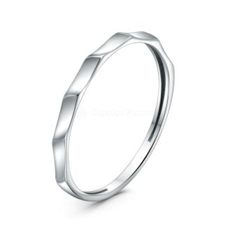 Кольцо из серебра родированное