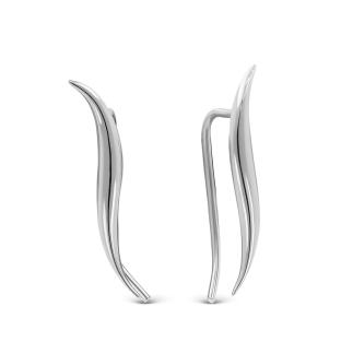 Серьги из серебра родированные