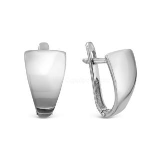 Серьги из серебра родированные