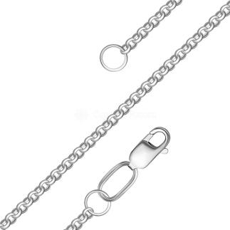 Цепь из серебра родированная -Ролло, 45 см