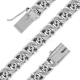 Цепь из серебра с чернением - Бисмарк, 65 см