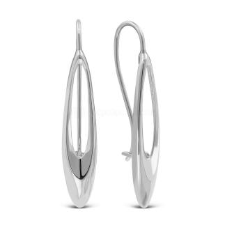 Серьги из серебра родированные