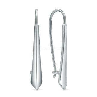 Серьги из серебра родированные