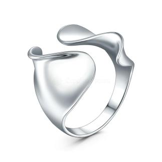 Кольцо из серебра родированное (разъёмное)