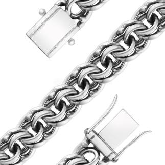 Браслет из чернёного серебра - Бисмарк