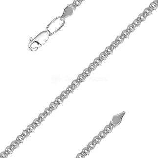 Браслет из серебра родированный - Нонна, 18 см