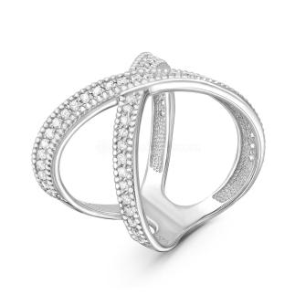 Кольцо из серебра с фианитами