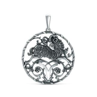 Подвеска из чернёного серебра - Овен