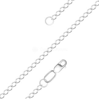 Цепь из серебра родированная - Ромб, 55 см