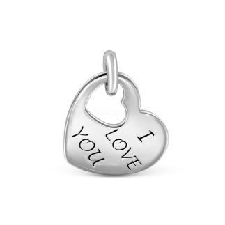 Подвеска из серебра родированная