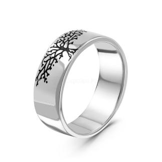 Кольцо из серебра с покрытием клиар родированное