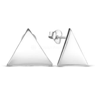 Серьги-пусеты из серебра родированные