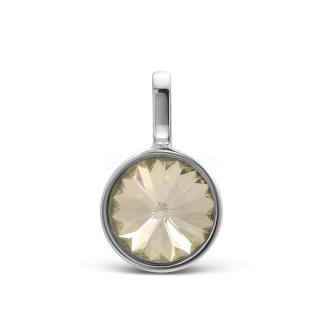 Подвеска из серебра с кристаллом Swarovski Silver Shade родированная