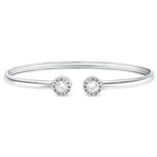 Браслет из серебра с фианитами родированный