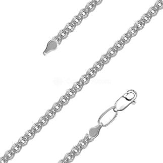 Цепь из серебра родированная - Нонна, 65 см