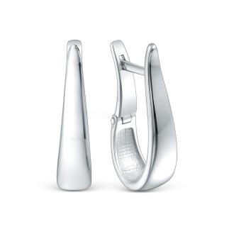 Серьги из серебра родированные