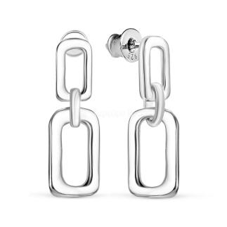 Серьги-пусеты из серебра родированные