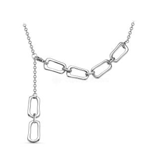 Колье из серебра родированное