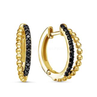 Серьги из золочёного серебра с фианитами