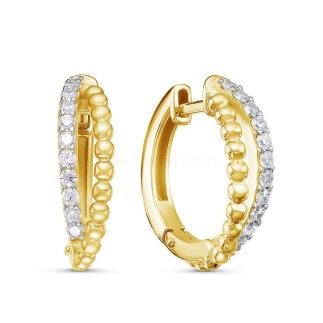 Серьги из золочёного серебра с фианитами