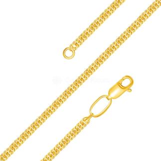 Цепь из золочёного серебра - Двойная панцирная, 50 см