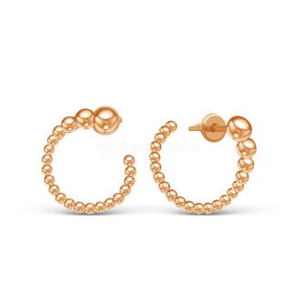 Серьги-пусеты из золочёного серебра