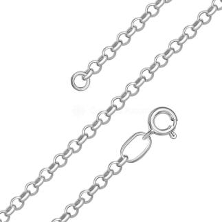 Цепь из серебра родированная - 50 см
