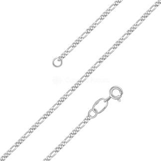 Цепь из серебра родированная - Фигаро, 45 см