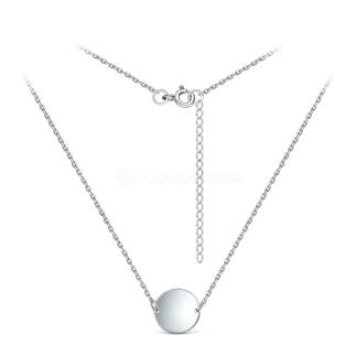 Колье из серебра родированное