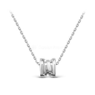 Колье из серебра родированное