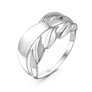 Кольцо из серебра родированное