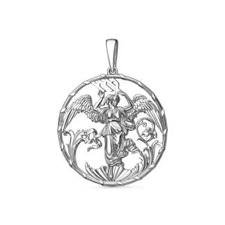 Подвеска из серебра родированная - Дева