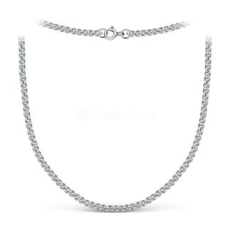 Цепь из серебра родированная - Нонна, 40 см