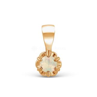 Подвеска из золочёного серебра с нат. эфиопским опалом