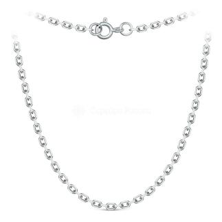 Цепь из серебра родированная - Якорь, 65 см