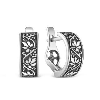 Серьги из чернёного серебра