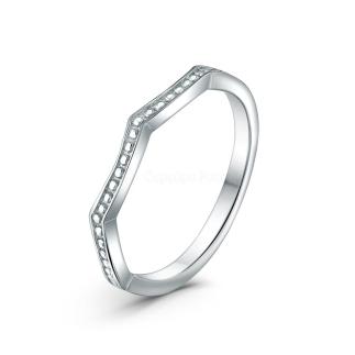 Кольцо на фалангу из родированного серебра