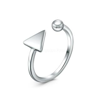 Кольцо на фалангу из родированного серебра