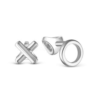 Серьги-пусеты из серебра родированные