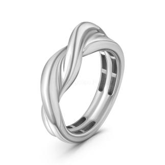 Кольцо из серебра родированное