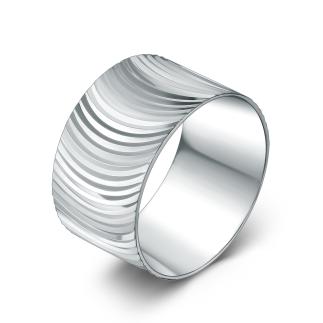 Кольцо из серебра родированное