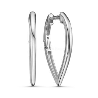 Серьги из серебра родированные