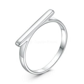 Кольцо из серебра родированное