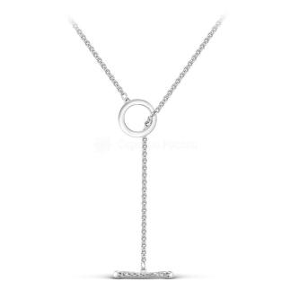 Колье из серебра родированное