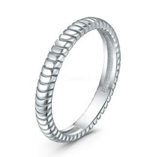 Кольцо из серебра родированное