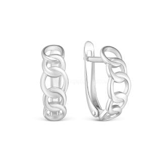 Серьги из серебра родированные