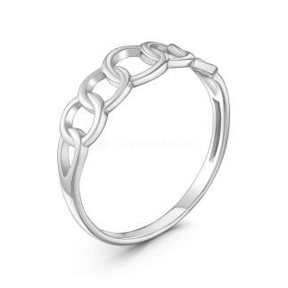 Кольцо из серебра родированное